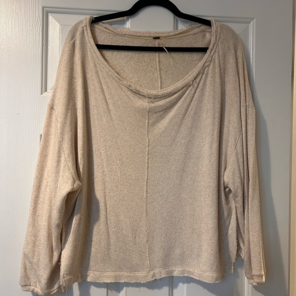 Cream Long Sleeve Top